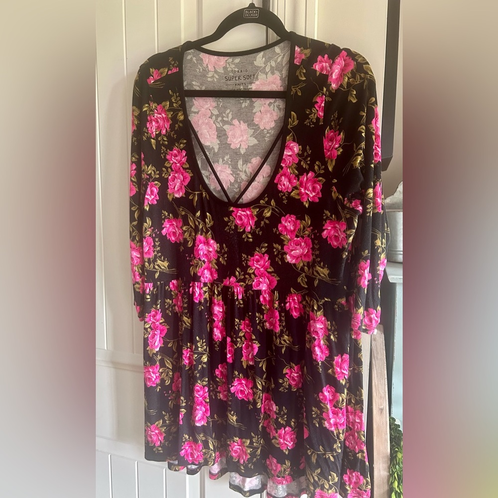 Vivid floral tunic